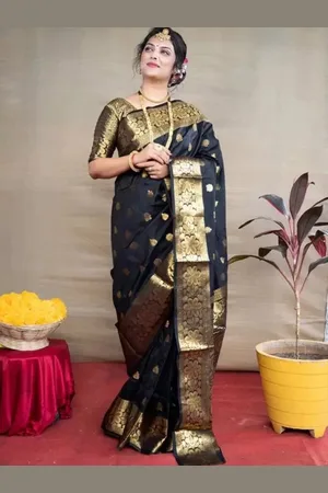 Saadhvi Woven Design Zari Pure Silk Kanjeevaram Saree