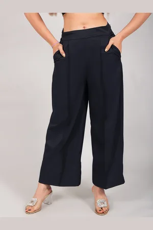 Blue Bird Women High-Rise Pleated Trousers