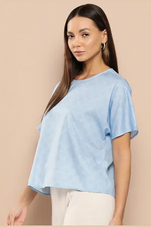 Chemistry Geometric Print Extended Sleeves Top