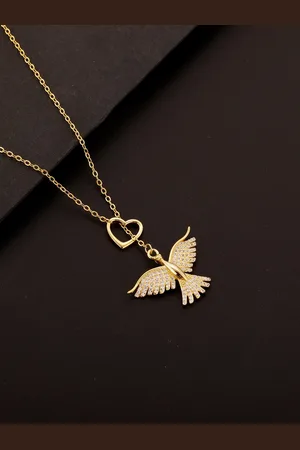 GIVA Gold-Toned Sterling Silver Gold-Plated Necklace