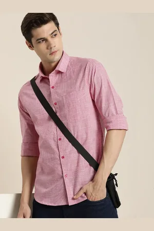 Invictus Sport Slim Fit Tooth Hound Micro Checks Pure Cotton Casual Shirt