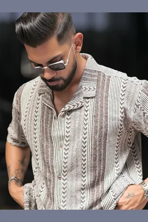 Maniac Men Comfort Opaque Striped Casual Shirt