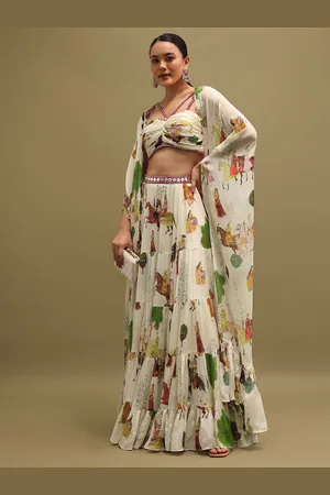 KALKI Fashion Printed Ready to Wear Lehenga & Blouse With Dupatta