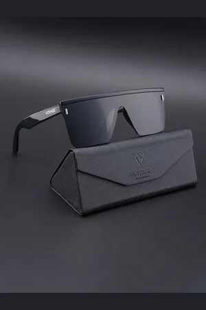 VOYAGE Unisex Black Lens & Black Wayfarer Sunglasses with Polarised Lens