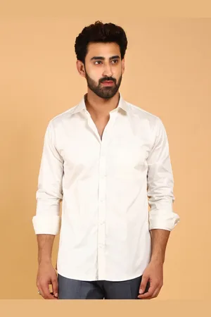 Blue Bird Classic Long Sleeves Satin Casual Shirt