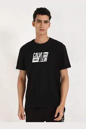 Calvin Klein Men Typography Printed Round Neck Cotton T-shirt