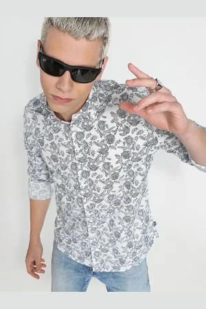Flying Machine Men Slim Fit Floral Opaque Printed Casual Shirt