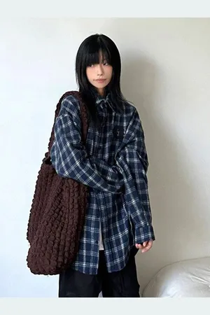 DressBerry Women Checked Shirt Collar Top