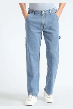 Flying Machine Men Straight Fit Stretchable Cargo Jeans