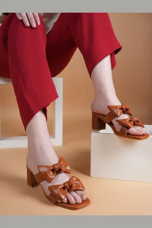 DressBerry Women Block Sandals with Bows