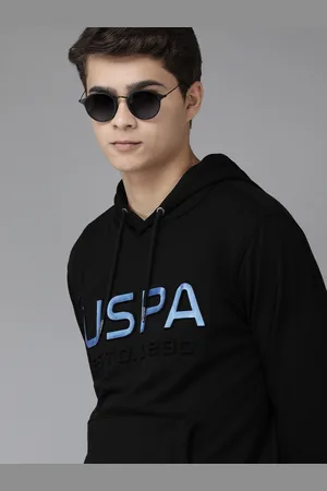 Ralph Lauren U S Polo Assn Denim Co Men Black Hooded Sweatshirt