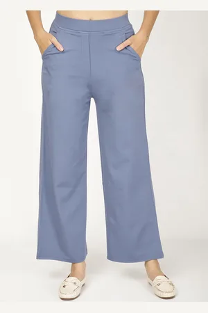 FUTURO REMOTO GIOIELLI Women Smart Loose Fit High-Rise Parallel Trousers