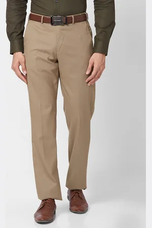 Park Avenue Men Solid Mid Rise Formal Trousers