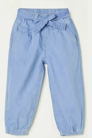 Lifestyle Girls Mid Rise Clean Look Pure Cotton Jogger Jeans