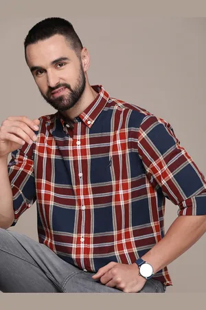Nautica Pure Cotton Classic Fit Checked Casual Shirt