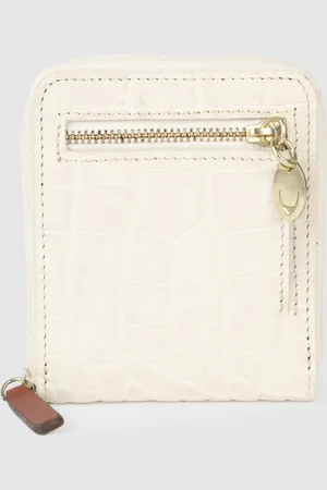 Hidesign Women LOUIS Croc Textured Leather Zip Around Wallet