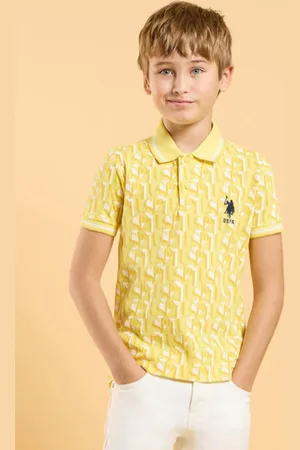 Ralph Lauren Boys Typography Printed Polo Collar Cotton T-shirt