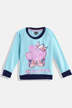 Eteenz Girls Pure Cotton Peppa Printed Sweatshirt