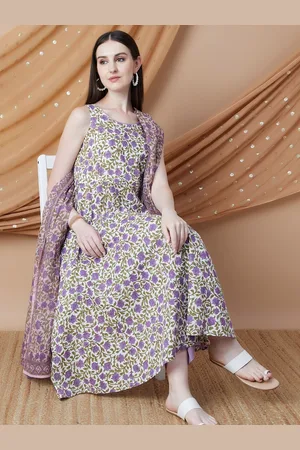 Lifestyle Women Printed Regular Pure Cotton Kurta with Trousers & With Dupatta