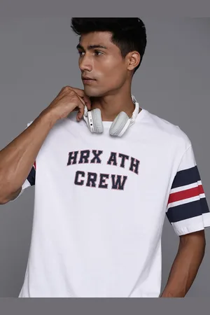 HRX Men Printed Relaxed Fit Pure Cotton Lifestyle T-shirt