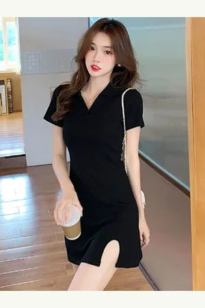 Stylecast Women Shirt Collar Sheath Dress