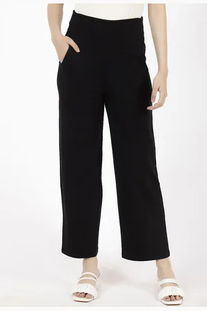 Spiffy Women Smart Loose Fit High-Rise Trousers