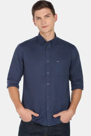 Arrow Men Blue Cotton Casual Shirt