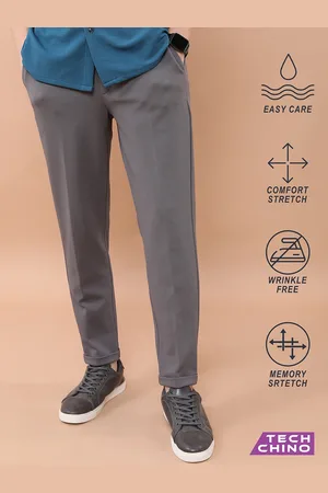 Highlander Men Grey Mid-Rise Trousers