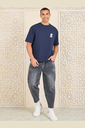 Styli Men Balloon Fit Mid-Rise Clean Look Light Fade Stretchable Jeans