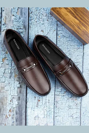 WOAKERS Men Colourblocked Leather Driving Shoes