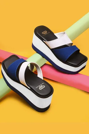 THE WHITE POLE Colourblocked Platform Heel