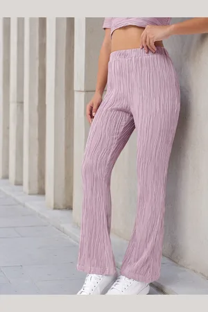 DressBerry Groovy Wonder Texture Touch Flared Trousers