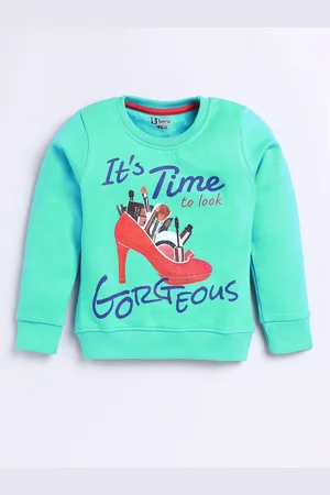 Eteenz Girls Printed Premium Cotton Sweatshirt