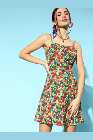 Berrylush Floral Print A-Line Dress