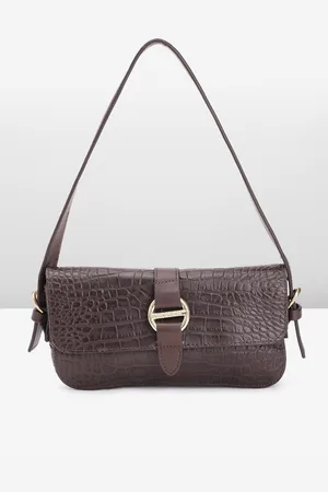 Hidesign Animal Textured Leather Structured Shoulder Bag