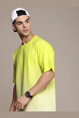 French Connection Men Brand Logo Printed Ombre Pure Cotton T-shirt
