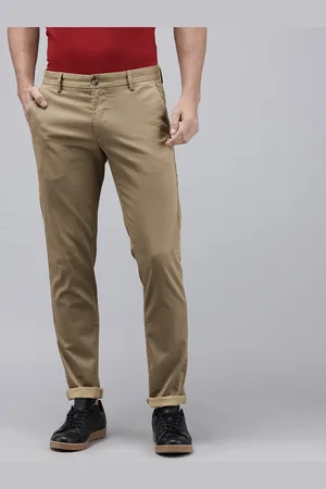 Arrow Men Slim Fit Micro Ditsy Printed Low-Rise Trousers