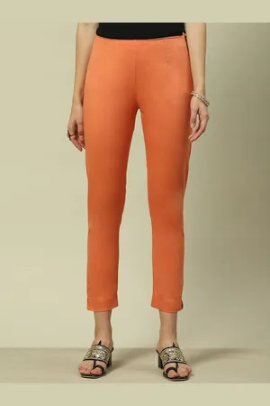 Rangriti Women Comfort Low-Rise Pleated Trousers
