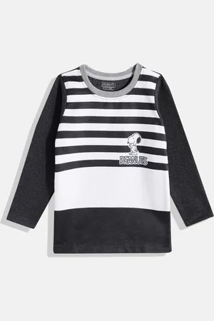 Eteenz Boys Peanuts Striped Cotton Sweatshirt