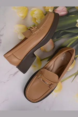 Jove Women Round Toe Slip On Horsebit Loafers