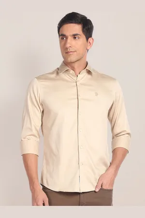U.S. Polo Assn. Cutaway Collar Regular Fit Cotton Opaque Casual Shirt