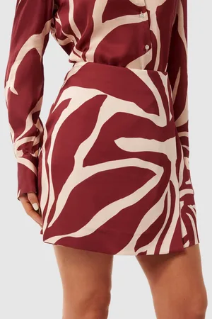 Forever New Printed Wrap Mini Skirt