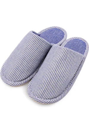 JENNA Women Striped Winter Room Slippers