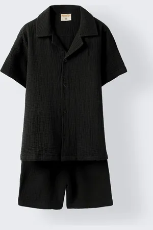 SPUNKIES Boys Short Sleeves Pure Cotton Shirt with Shorts