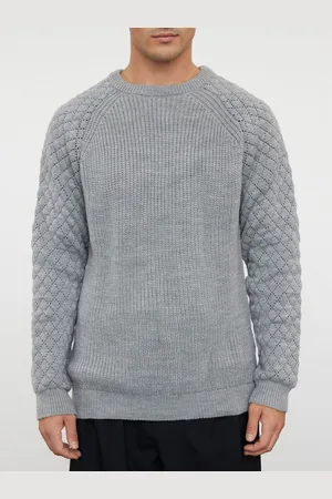 Trendyol Men Self Design Round Neck Sweatshirt