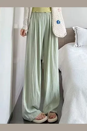 DressBerry Women Mid-Rise Loose Fit Wide Leg Trousers