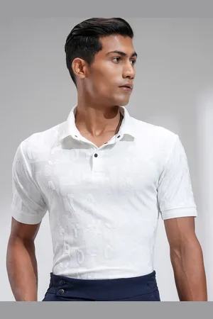 Highlander Men Regular Fit Typography Printed Polo Collar T-shirt