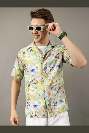 Jilmil Men Classic Floral Opaque Printed Casual Shirt