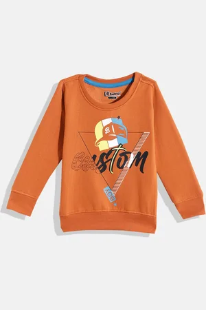 Eteenz Boys Premium Cotton Typography Printed Sweatshirt