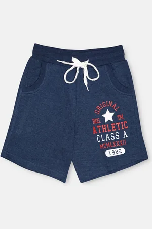 Chimprala Kids Blue & Red Printed Cotton Antimicrobial Shorts